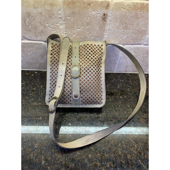 Patricia Nash Leather Crossbody Medallion Bag Boho Southwestern Like New - Picture 1 of 8